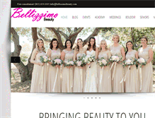 Tablet Screenshot of bellizzimobeauty.com